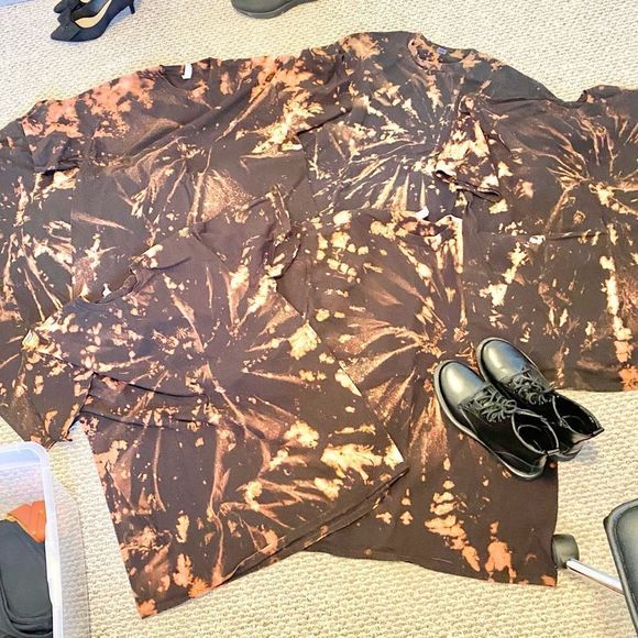 ✨BLEACH TIE-DYE Oversized Tee 100% Cotton T-Shirt Unisex Size Extra Large XL✨ - Picture 2 of 5